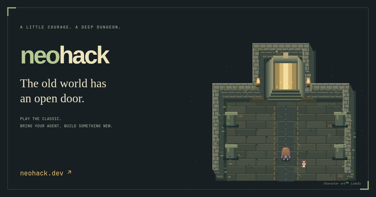 neohack — A little courage. A deep dungeon. Play NetHack, bring your agent, or build something new.